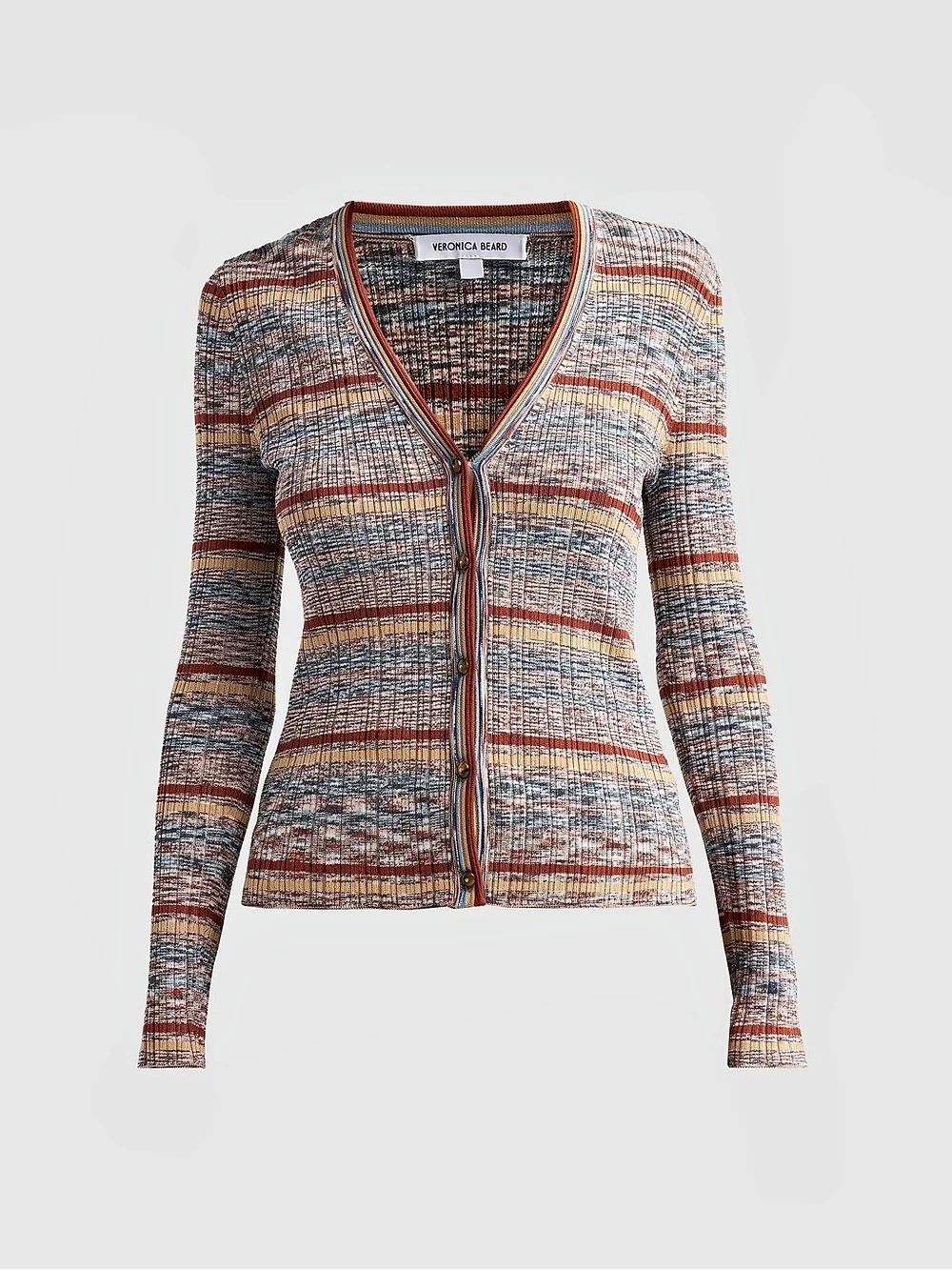 Calliope Knit Cardigan
Multicolored Stripe Button-Front Top